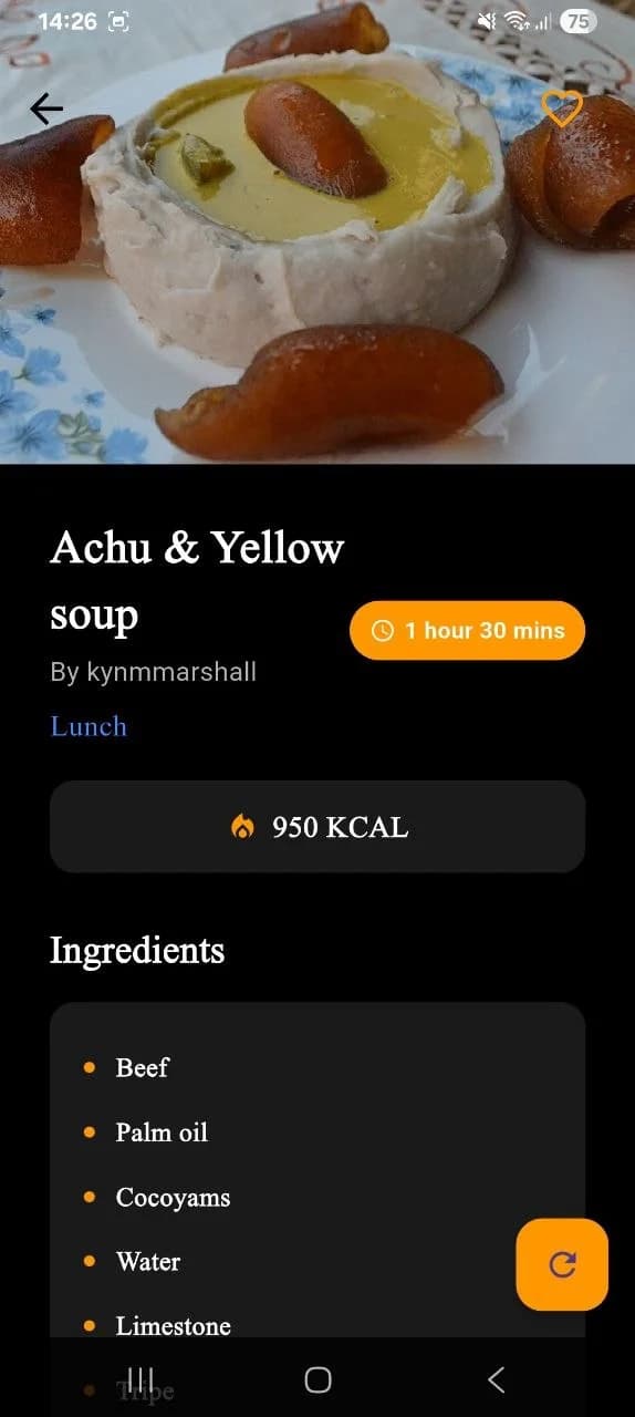 Pick My Dish screen 3